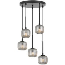 Elara Frosted Glass 5 Light Pendant